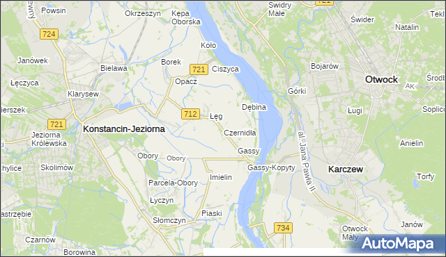 mapa Czernidła, Czernidła na mapie Targeo