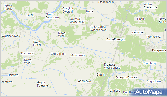 mapa Olszaki, Olszaki na mapie Targeo