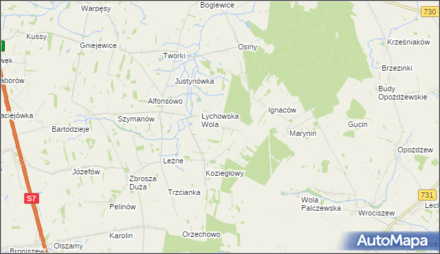 mapa Przydróżek, Przydróżek na mapie Targeo