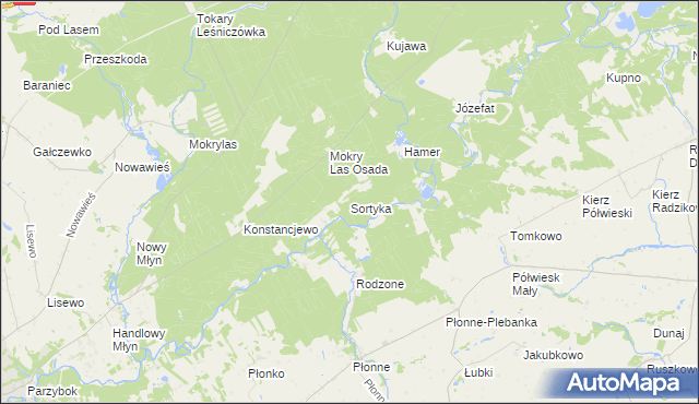 mapa Sortyka, Sortyka na mapie Targeo