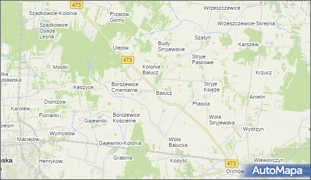 mapa Bałucz, Bałucz na mapie Targeo