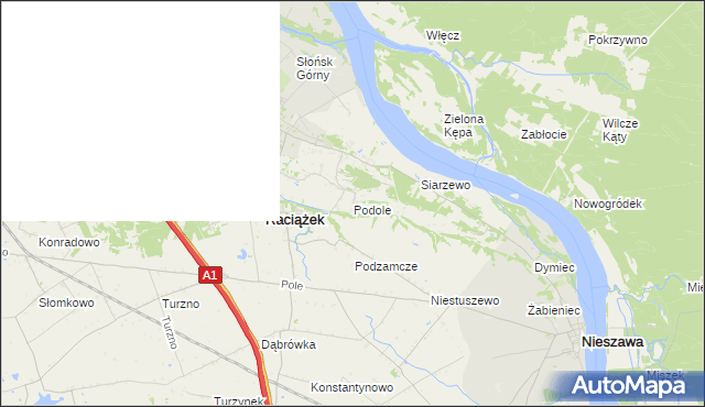 mapa Podole gmina Raciążek, Podole gmina Raciążek na mapie Targeo
