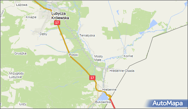 mapa Mosty Małe, Mosty Małe na mapie Targeo