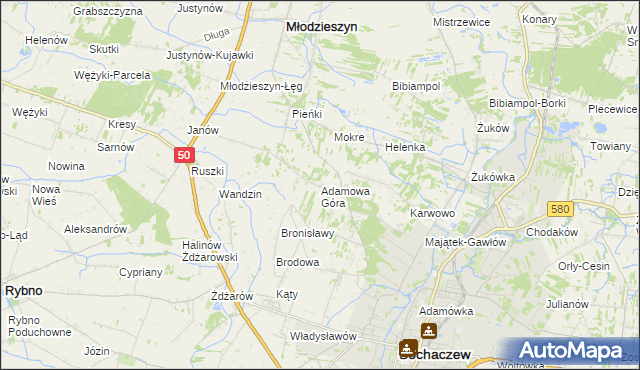 mapa Adamowa Góra, Adamowa Góra na mapie Targeo