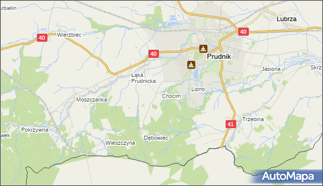 mapa Chocim gmina Prudnik, Chocim gmina Prudnik na mapie Targeo