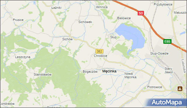 mapa Chroślice, Chroślice na mapie Targeo