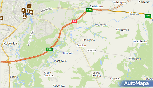 mapa Głobino, Głobino na mapie Targeo