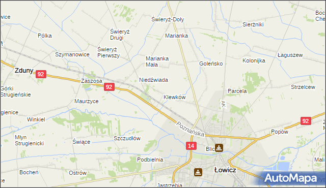 mapa Klewków, Klewków na mapie Targeo