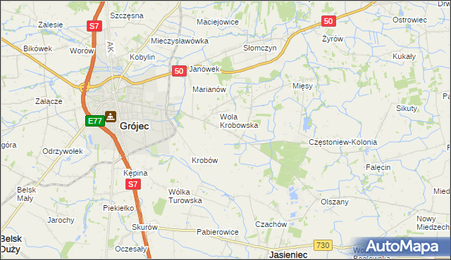 mapa Kociszew gmina Grójec, Kociszew gmina Grójec na mapie Targeo