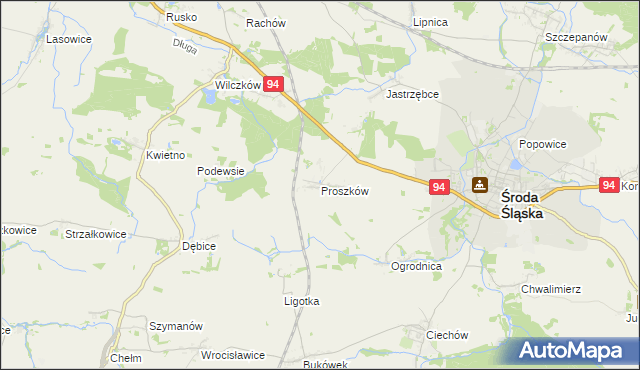 mapa Proszków, Proszków na mapie Targeo