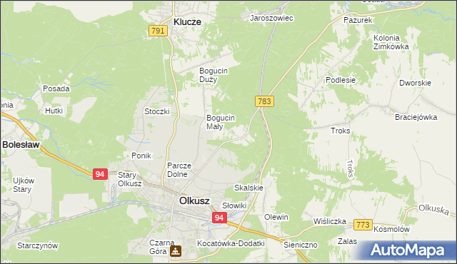 mapa Rabsztyn, Rabsztyn na mapie Targeo