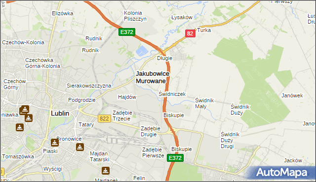 mapa Świdniczek, Świdniczek na mapie Targeo