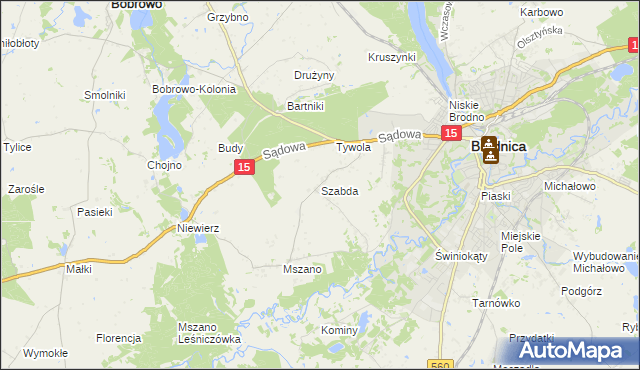 mapa Szabda, Szabda na mapie Targeo