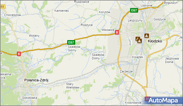 mapa Szalejów Dolny, Szalejów Dolny na mapie Targeo