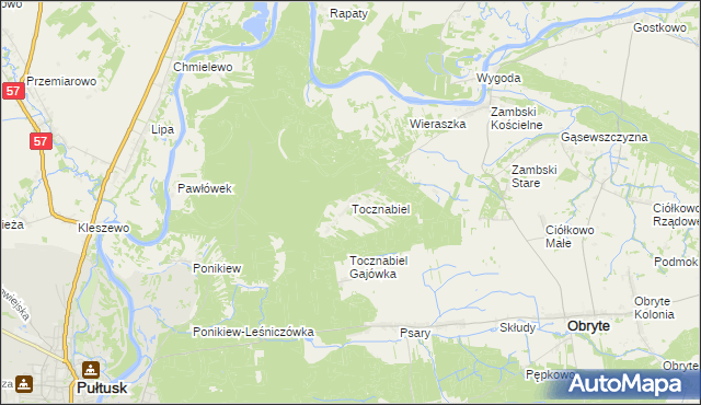 mapa Tocznabiel, Tocznabiel na mapie Targeo
