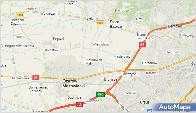 mapa Piotrkówek Duży, Piotrkówek Duży na mapie Targeo