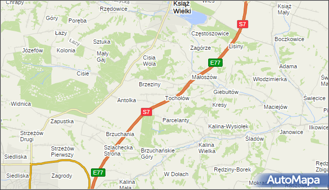 mapa Tochołów, Tochołów na mapie Targeo