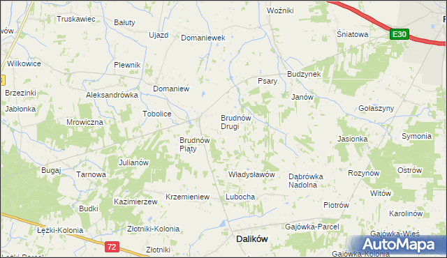 mapa Brudnów Trzeci, Brudnów Trzeci na mapie Targeo