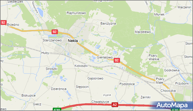 mapa Gierłatowo, Gierłatowo na mapie Targeo