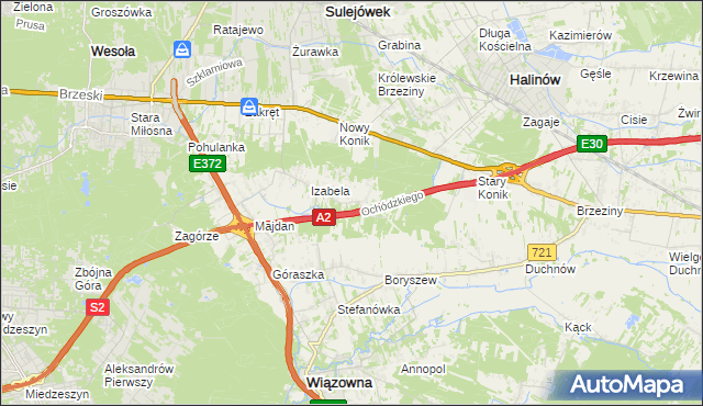 mapa Michałówek gmina Wiązowna, Michałówek gmina Wiązowna na mapie Targeo