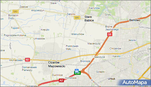 mapa Piotrkówek Duży, Piotrkówek Duży na mapie Targeo
