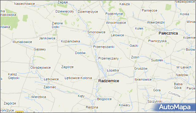 mapa Przemęczany, Przemęczany na mapie Targeo