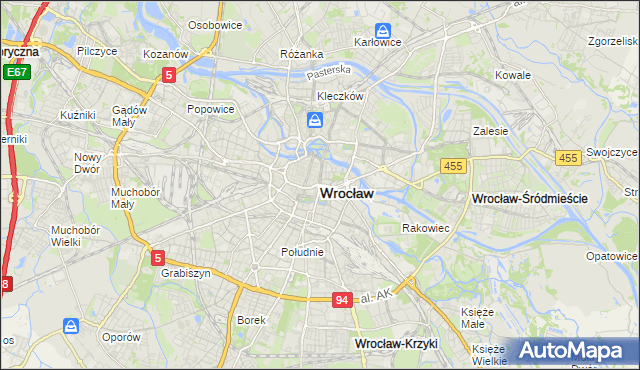 mapa Wrocławia, Wrocław na mapie Targeo