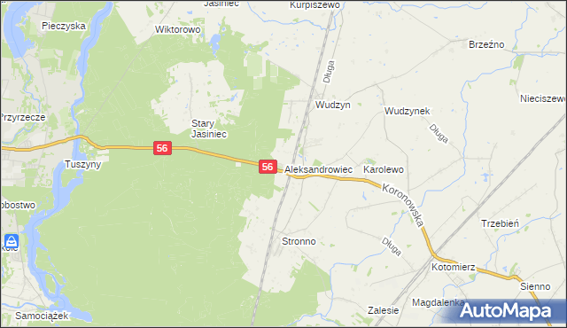 mapa Aleksandrowiec, Aleksandrowiec na mapie Targeo