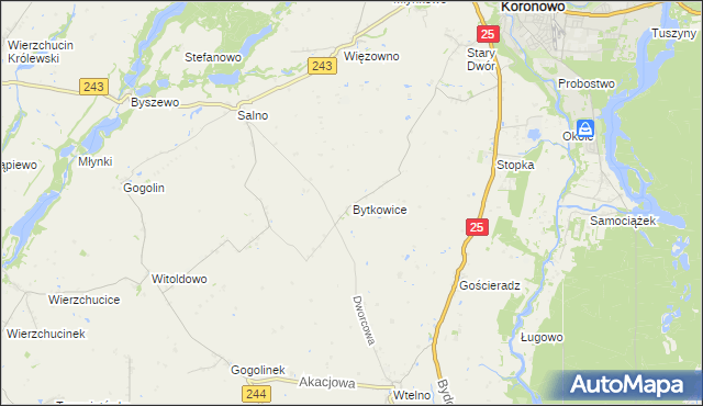 mapa Bytkowice, Bytkowice na mapie Targeo
