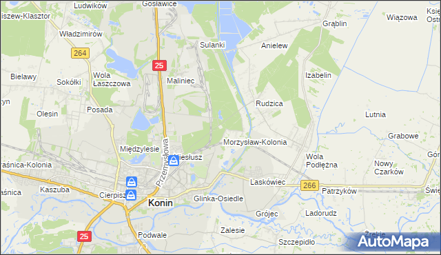 mapa Długa Łąka, Długa Łąka na mapie Targeo