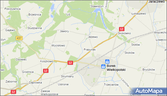 mapa Frasunek, Frasunek na mapie Targeo