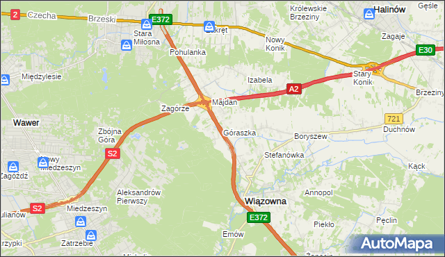 mapa Góraszka, Góraszka na mapie Targeo