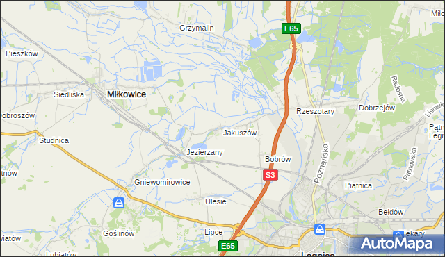 mapa Jakuszów, Jakuszów na mapie Targeo