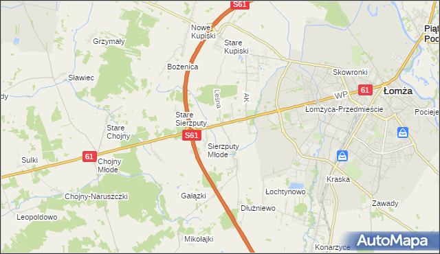 mapa Janowo gmina Łomża, Janowo gmina Łomża na mapie Targeo