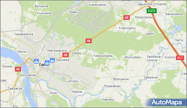 mapa Kleszczówka, Kleszczówka na mapie Targeo