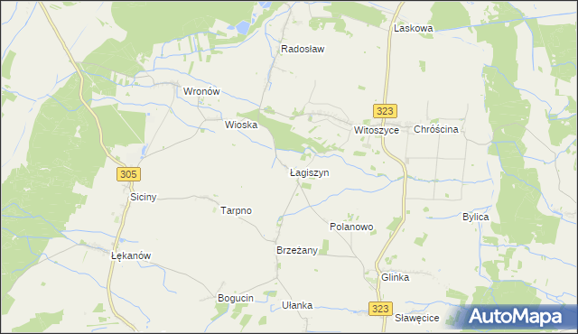 mapa Łagiszyn, Łagiszyn na mapie Targeo