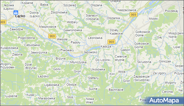 mapa Łazy Brzyńskie, Łazy Brzyńskie na mapie Targeo