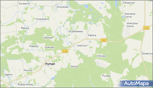 mapa Leszczyn, Leszczyn na mapie Targeo