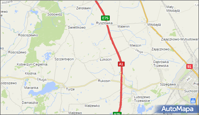 mapa Łukocin, Łukocin na mapie Targeo