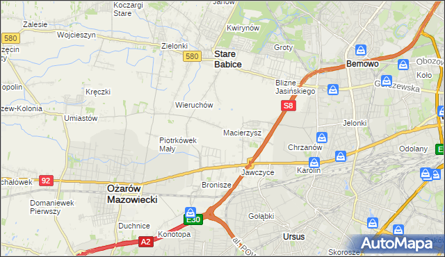 mapa Macierzysz, Macierzysz na mapie Targeo