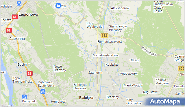 mapa Michałów-Grabina, Michałów-Grabina na mapie Targeo