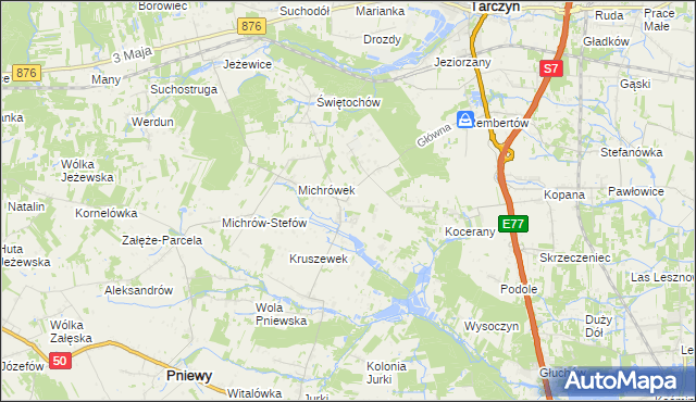 mapa Michrów, Michrów na mapie Targeo