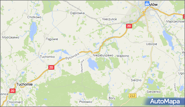 mapa Niezabyszewo, Niezabyszewo na mapie Targeo