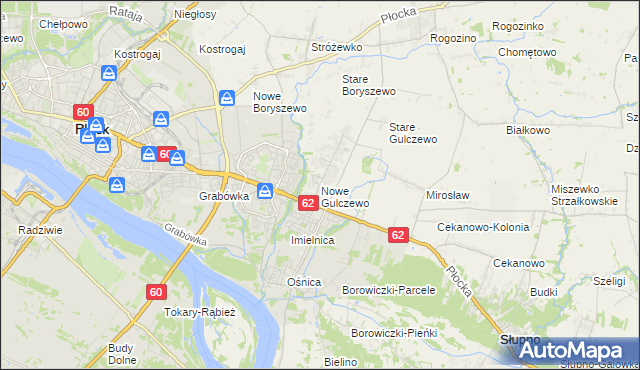 mapa Nowe Gulczewo, Nowe Gulczewo na mapie Targeo