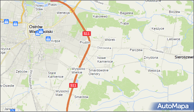 mapa Nowe Kamienice, Nowe Kamienice na mapie Targeo