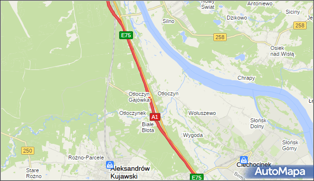 mapa Otłoczyn, Otłoczyn na mapie Targeo