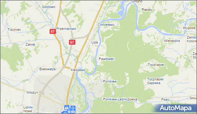 mapa Pawłówek gmina Pułtusk, Pawłówek gmina Pułtusk na mapie Targeo