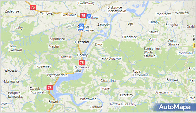 mapa Piaski-Drużków, Piaski-Drużków na mapie Targeo