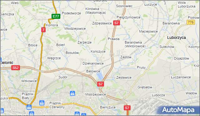 mapa Raciborowice gmina Michałowice, Raciborowice gmina Michałowice na mapie Targeo