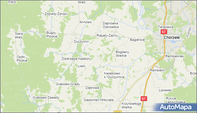 mapa Rapaty-Sulimy, Rapaty-Sulimy na mapie Targeo